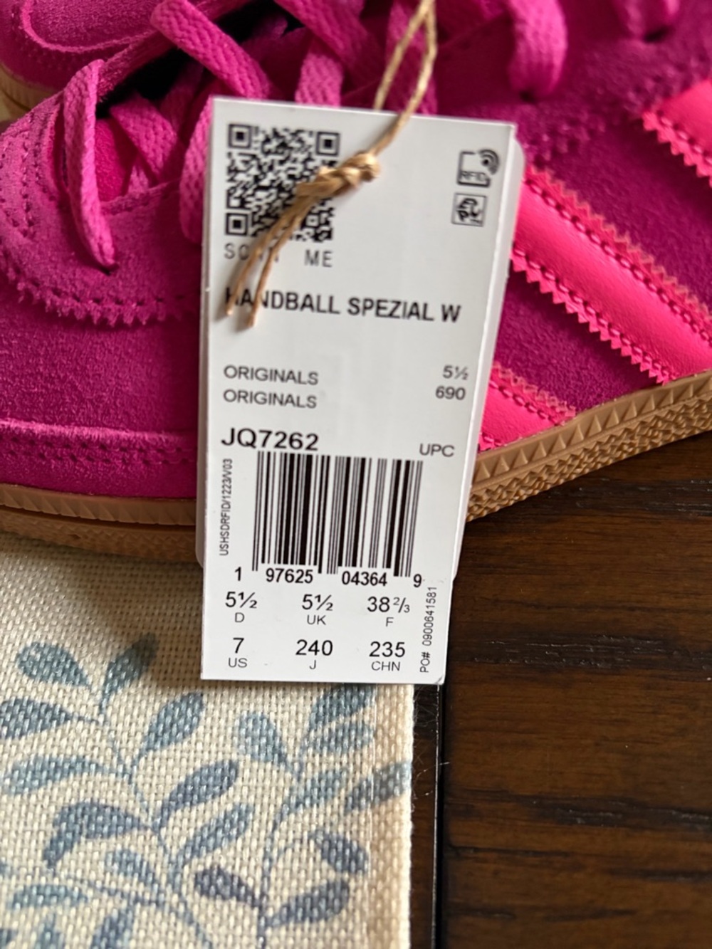 adidas Handball Spezial Women's Pink Suede Sneakers - Picture 4 of 4